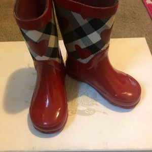 100% Authentic Toddler Girls Burberry Rain Boots